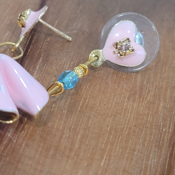 Vintage Lunch at The Ritz Fortune Cookie Earrings 1989 - Picture 6 of 11